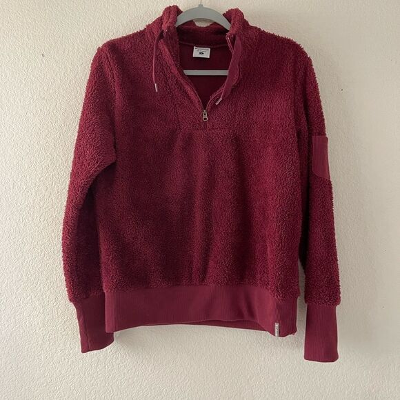 Columbia‎ burgundy womens furry fleece hoodie - Picture 1 of 7